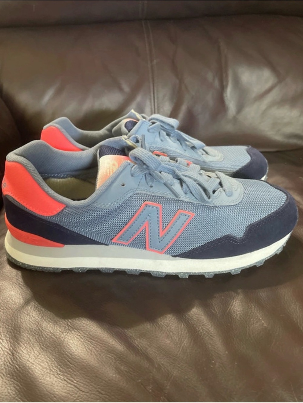 Women’s 9.5 New Balance Blue and Coral Sneakers